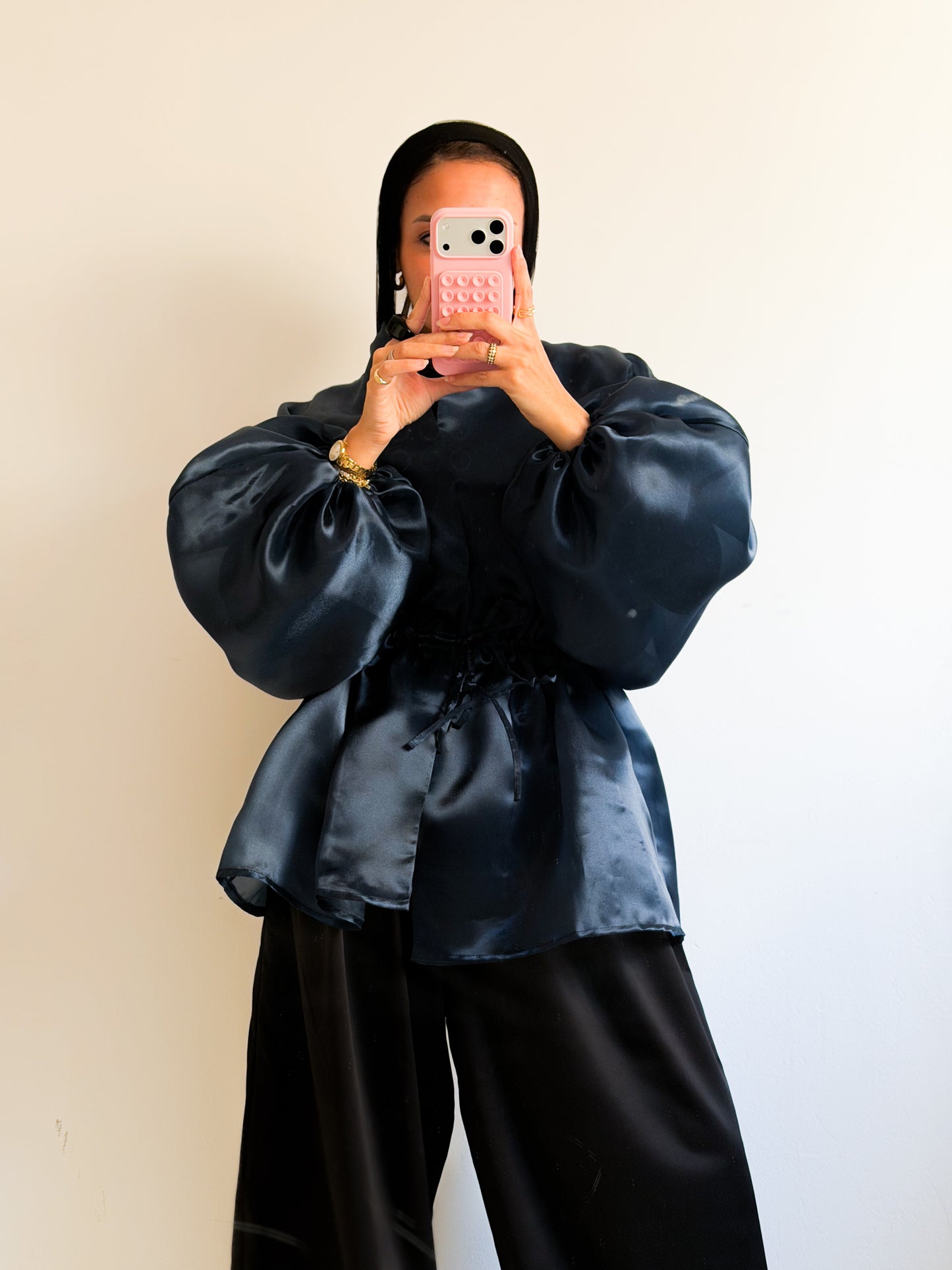 Organza Cardigan | Petroleum Navy