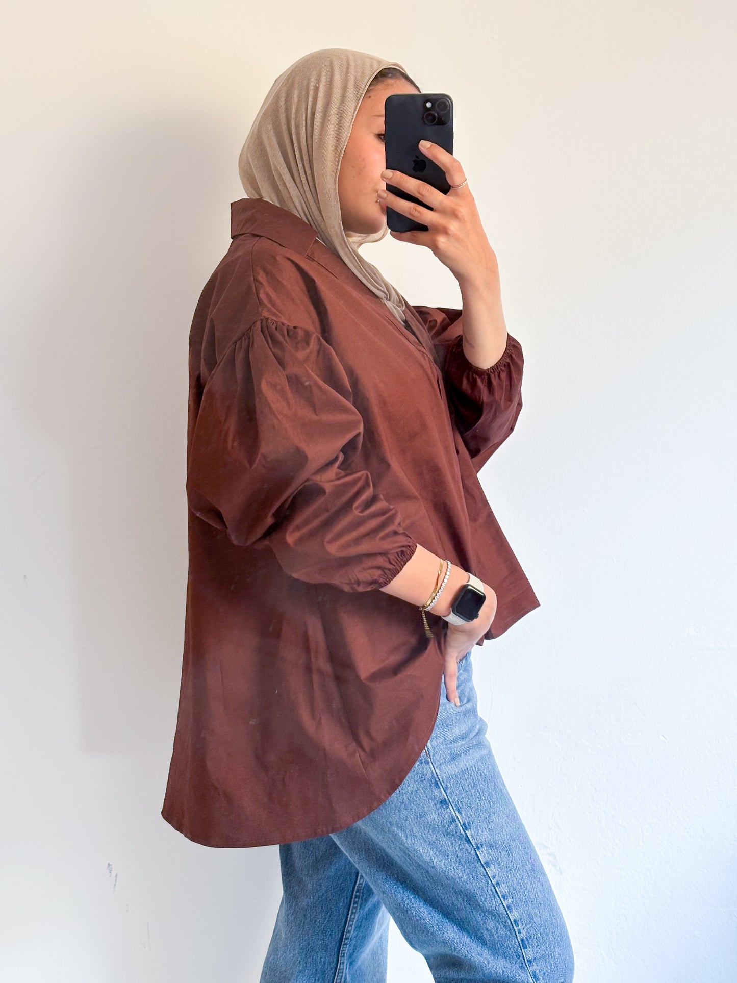 Elara Shirt - Chocolate Brown