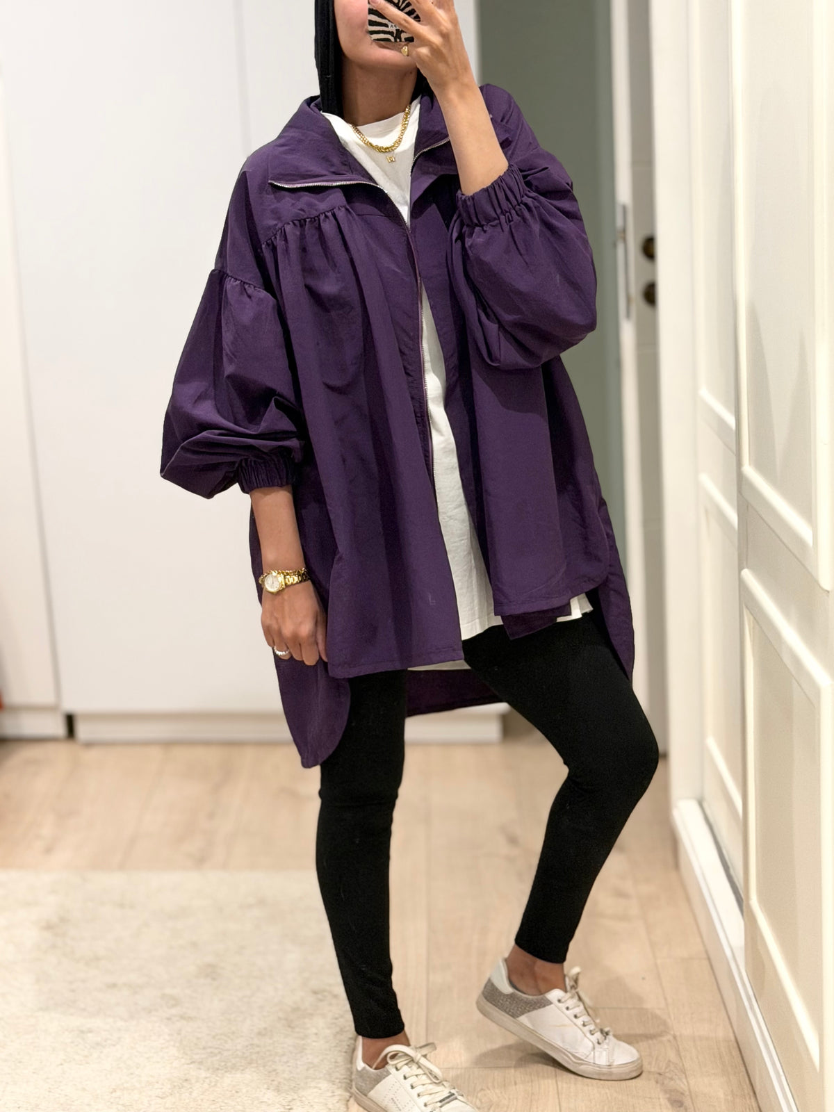 Crinkle Jacket- Purple