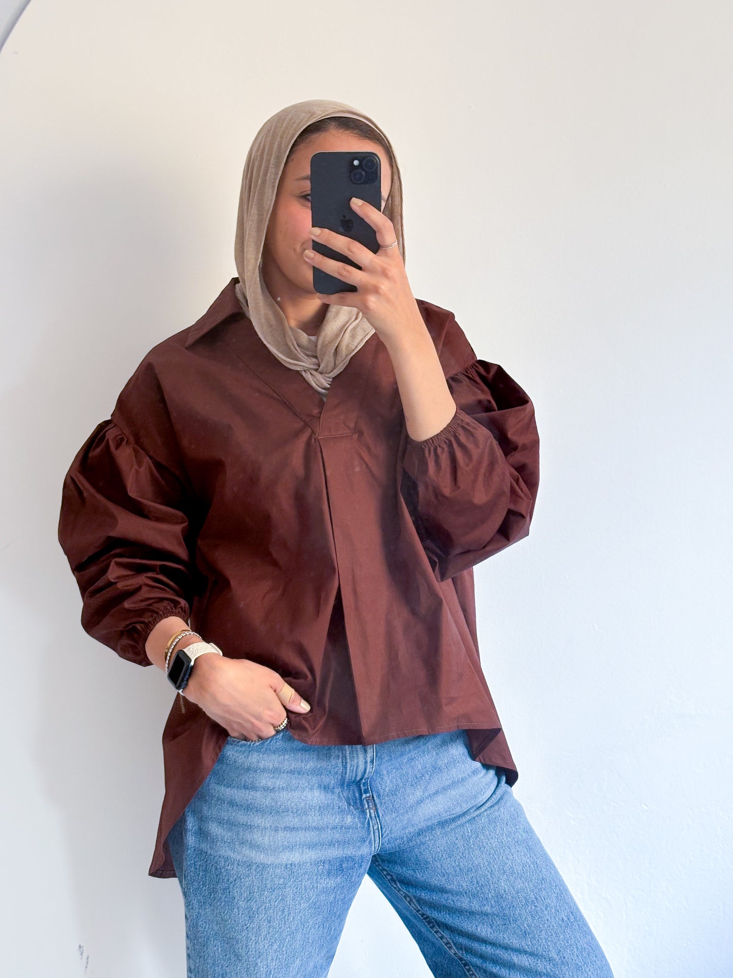 Elara Shirt - Chocolate Brown