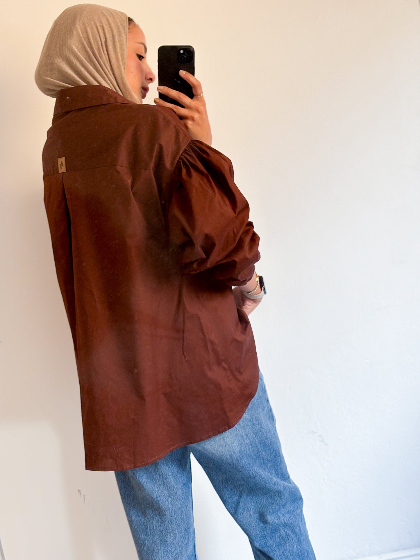 Elara Shirt - Chocolate Brown