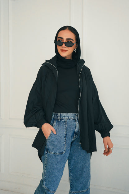 Crinkle Jacket - Black