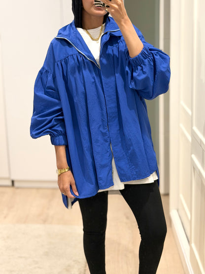 Crinkle Jacket- Blue