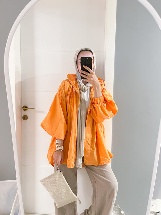 CRINKLE JACKET - ORANGE