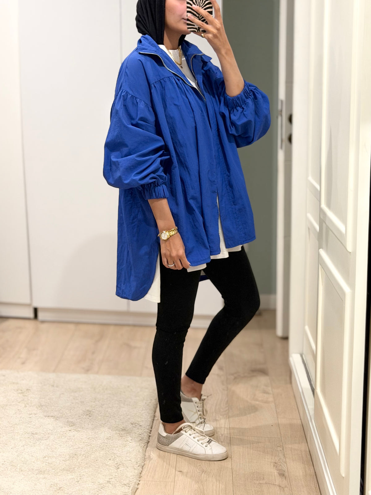 Crinkle Jacket- Blue