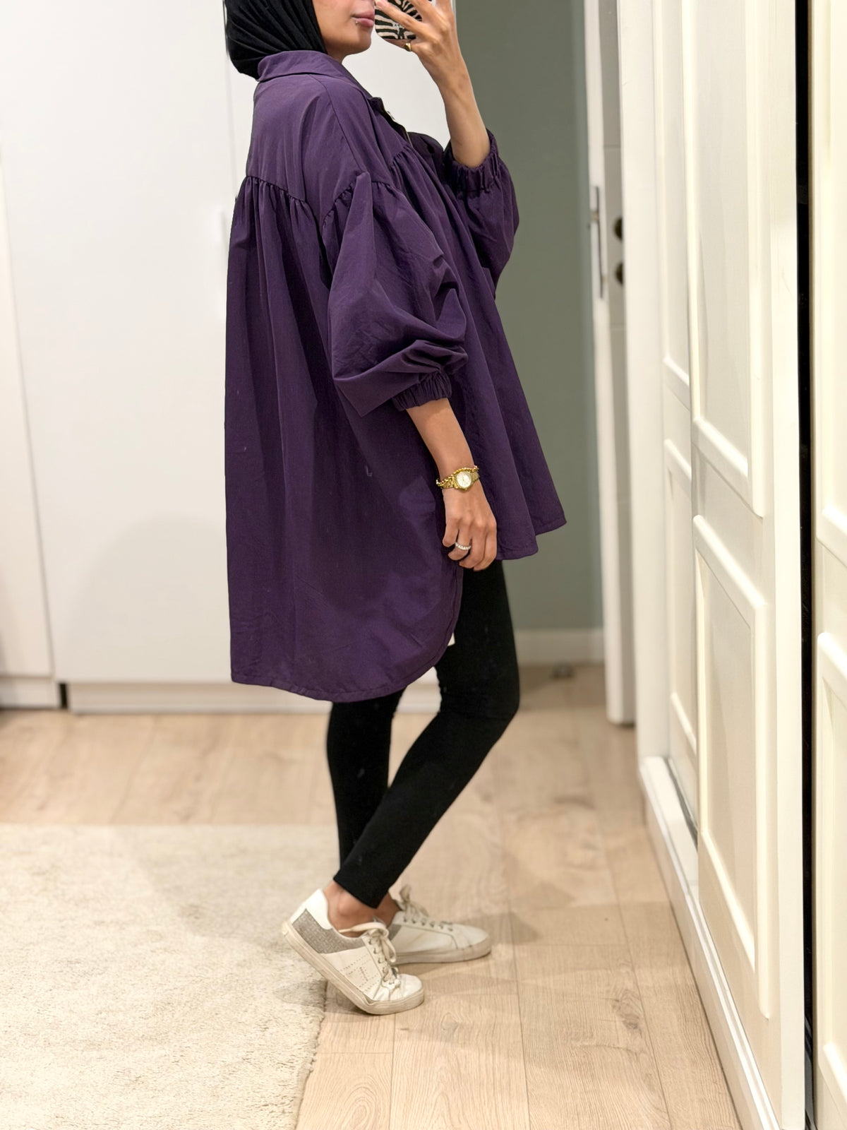 Crinkle Jacket- Purple