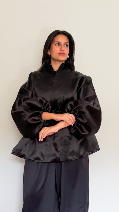 Organza Cardigan | Black