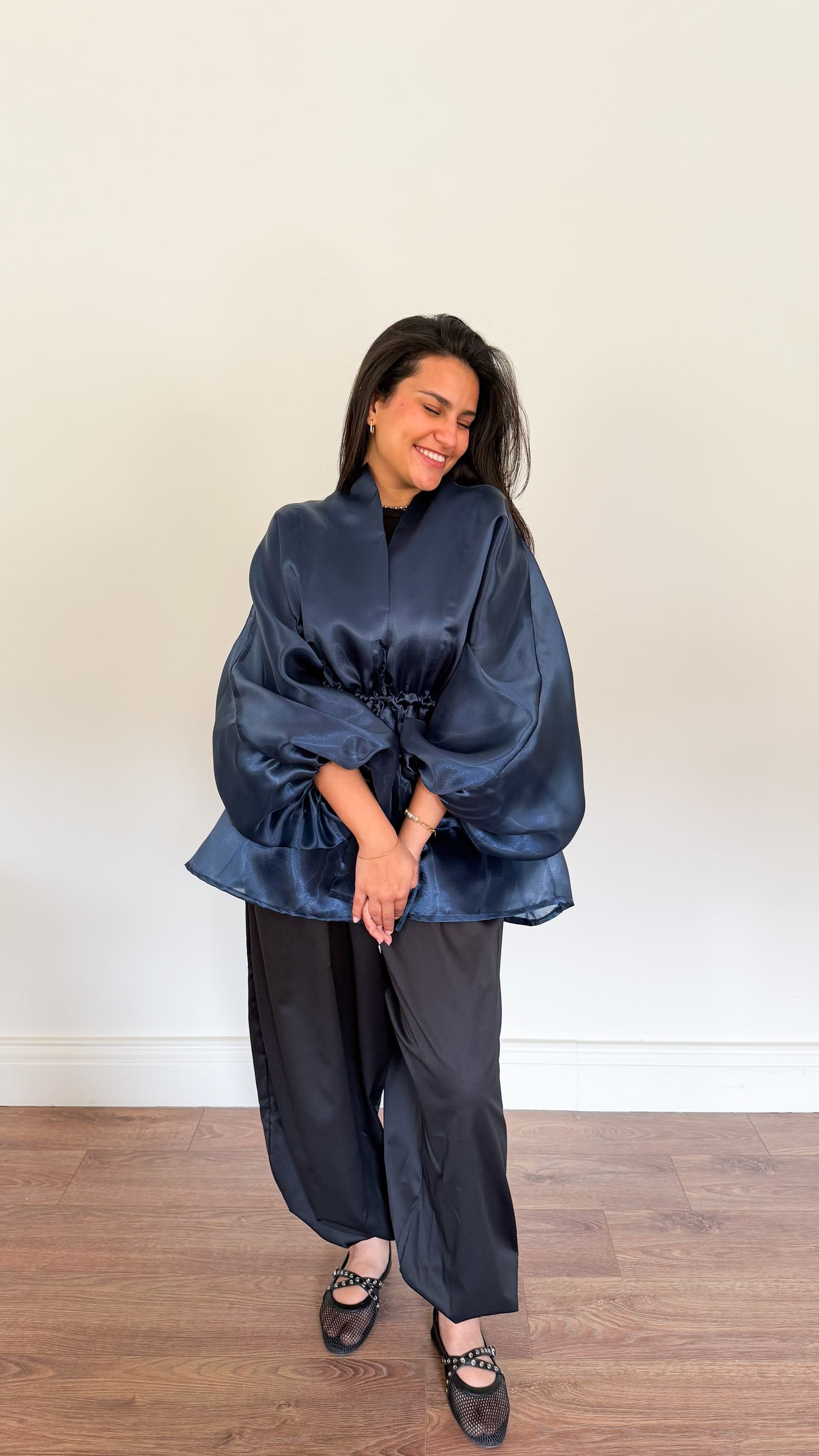 Organza Cardigan | Petroleum Navy