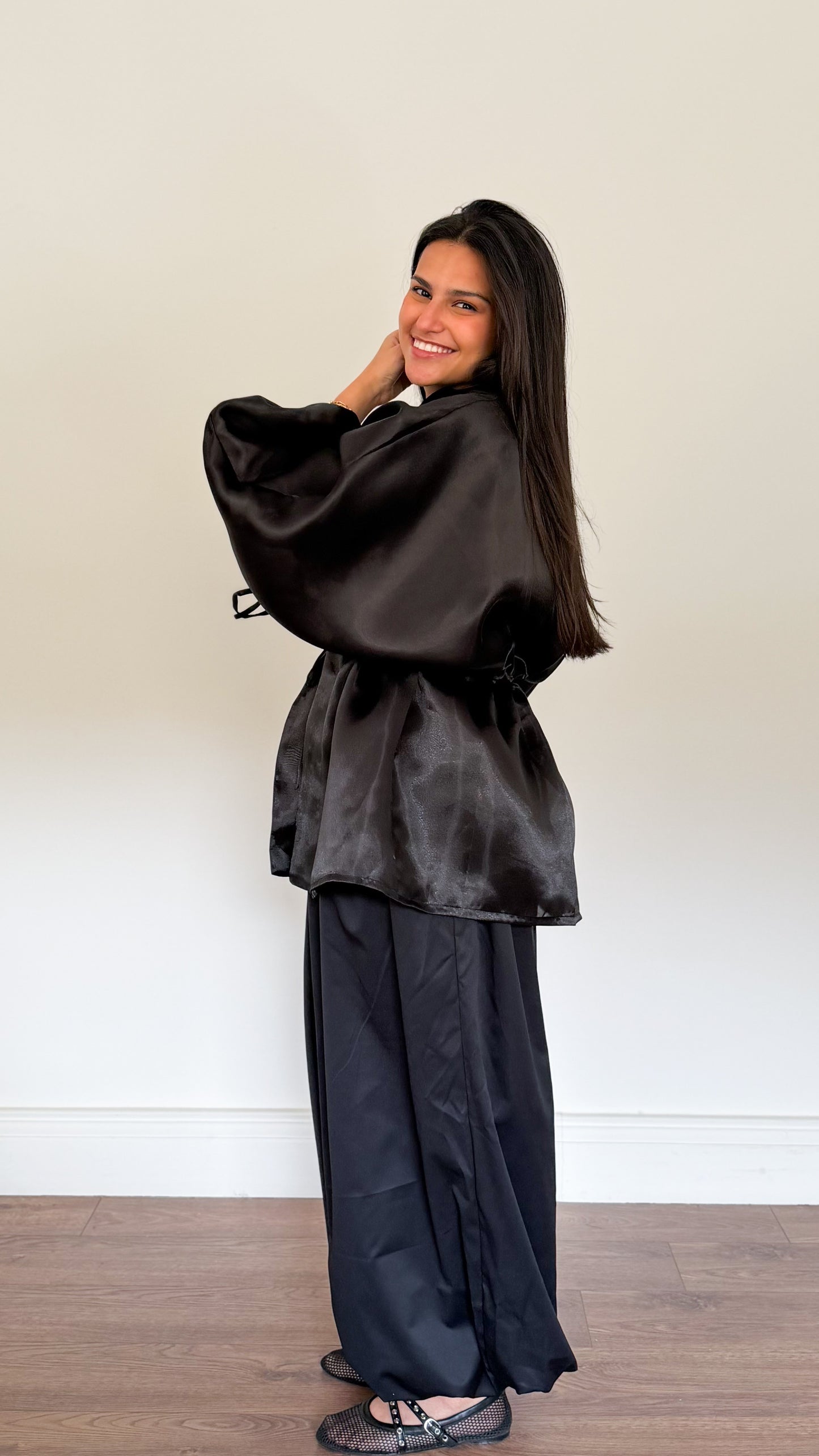 Organza Cardigan | Black