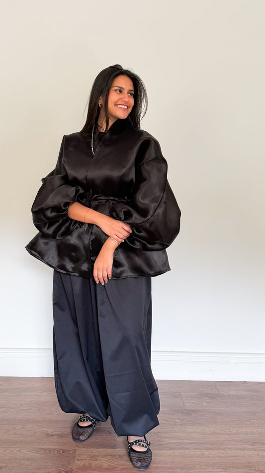 Organza Cardigan | Black