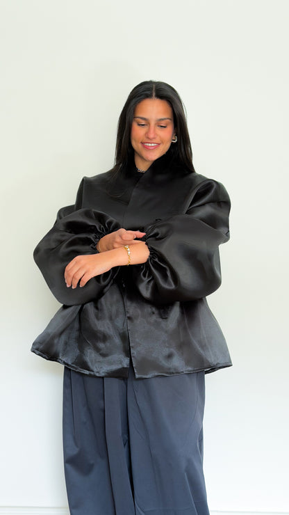 Organza Cardigan | Black