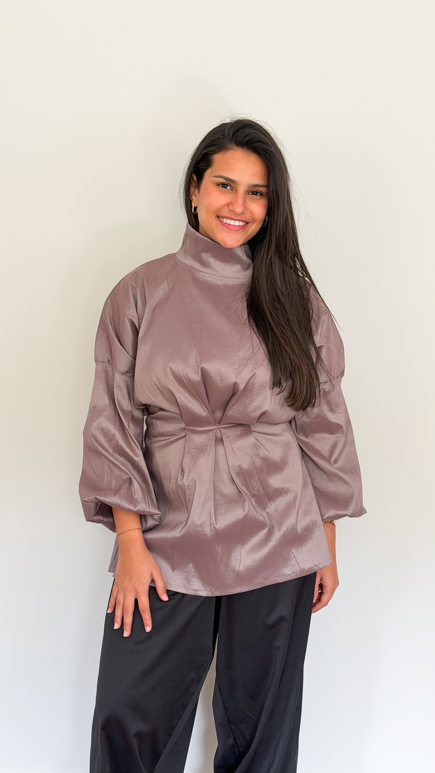 Bonbon Blouse | Beige greyish