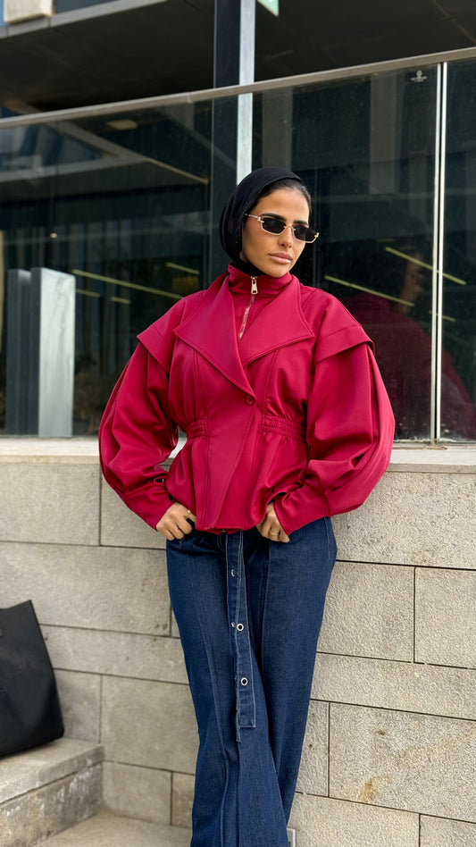 Contour Jacket - Dark Red