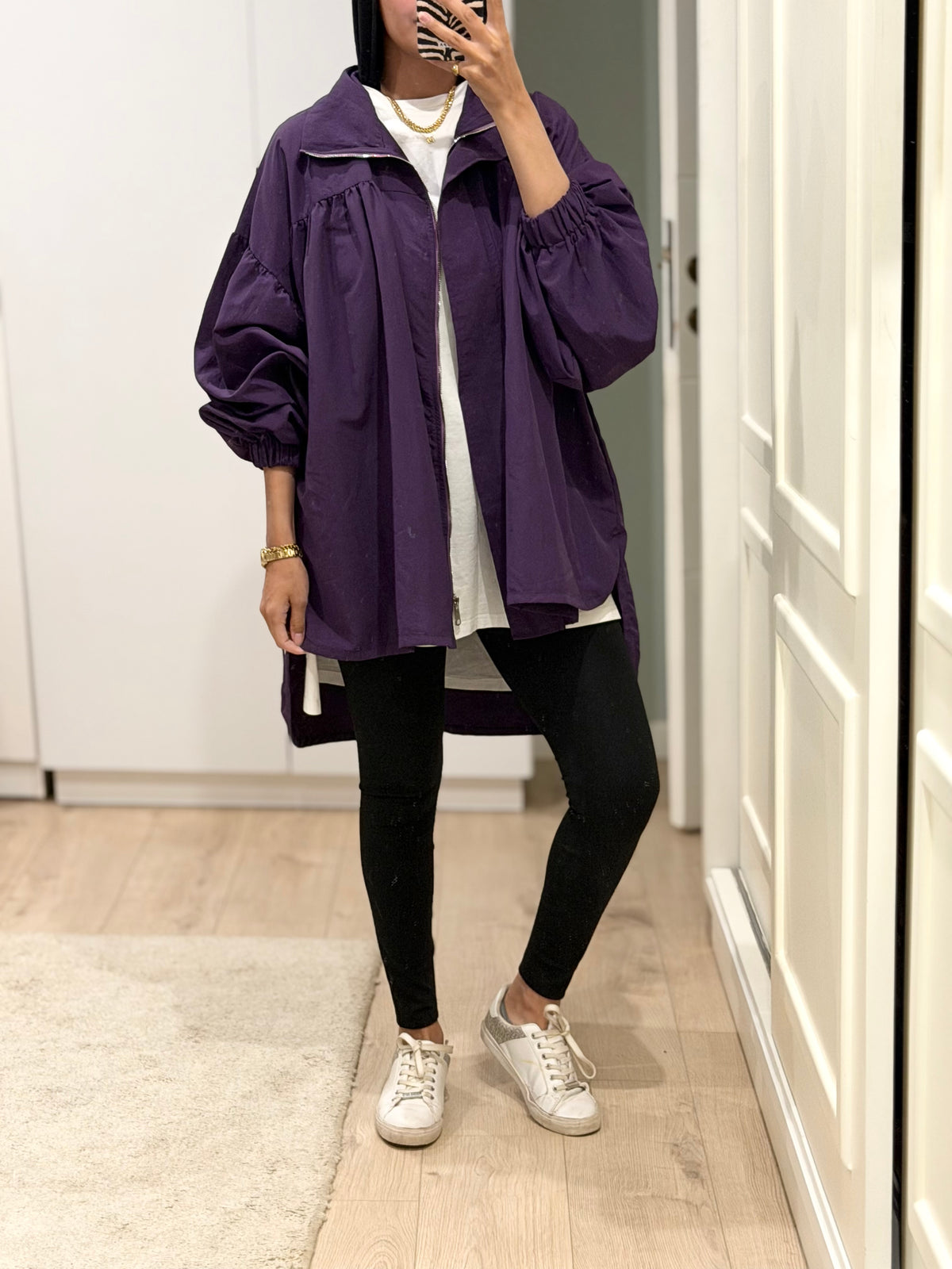 Crinkle Jacket- Purple