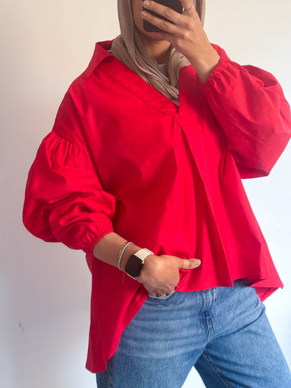 Elara Shirt - Red