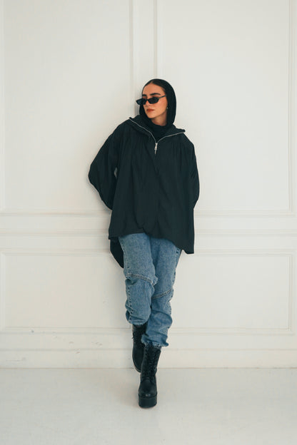 Crinkle Jacket - Black
