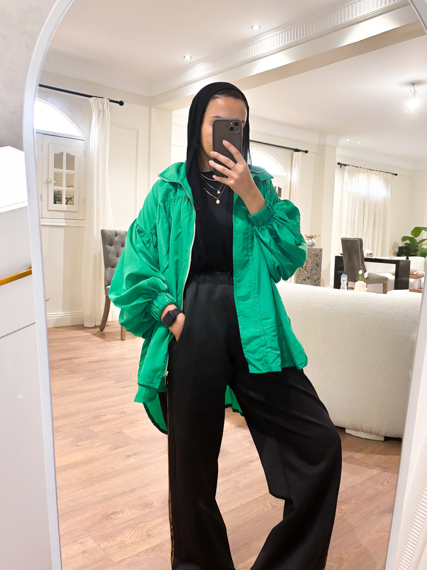 Crinkle Jacket - green