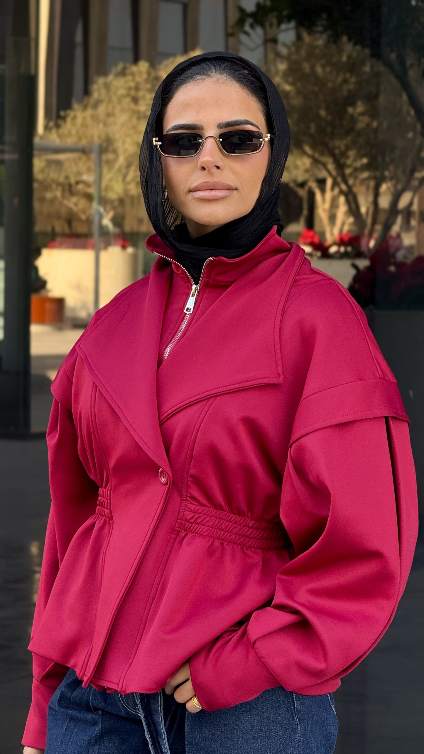 Contour Jacket - Dark Red