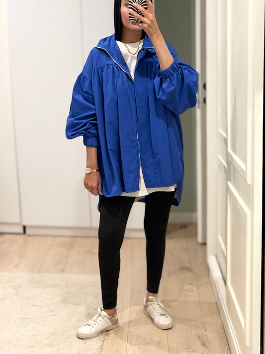 Crinkle Jacket- Blue