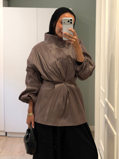 Bonbon Blouse | Beige greyish