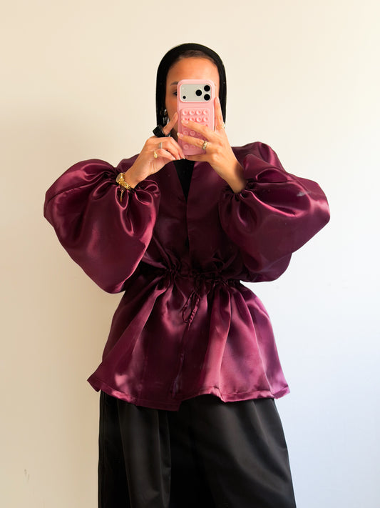 Organza Cardigan | Berry