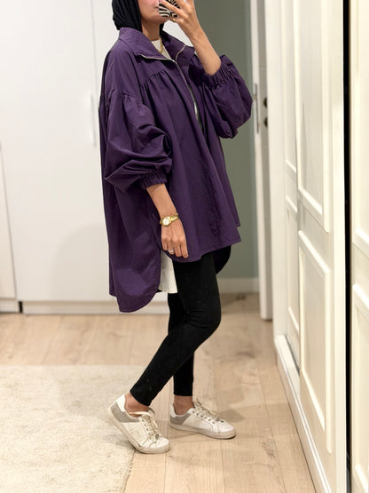Crinkle Jacket- Purple