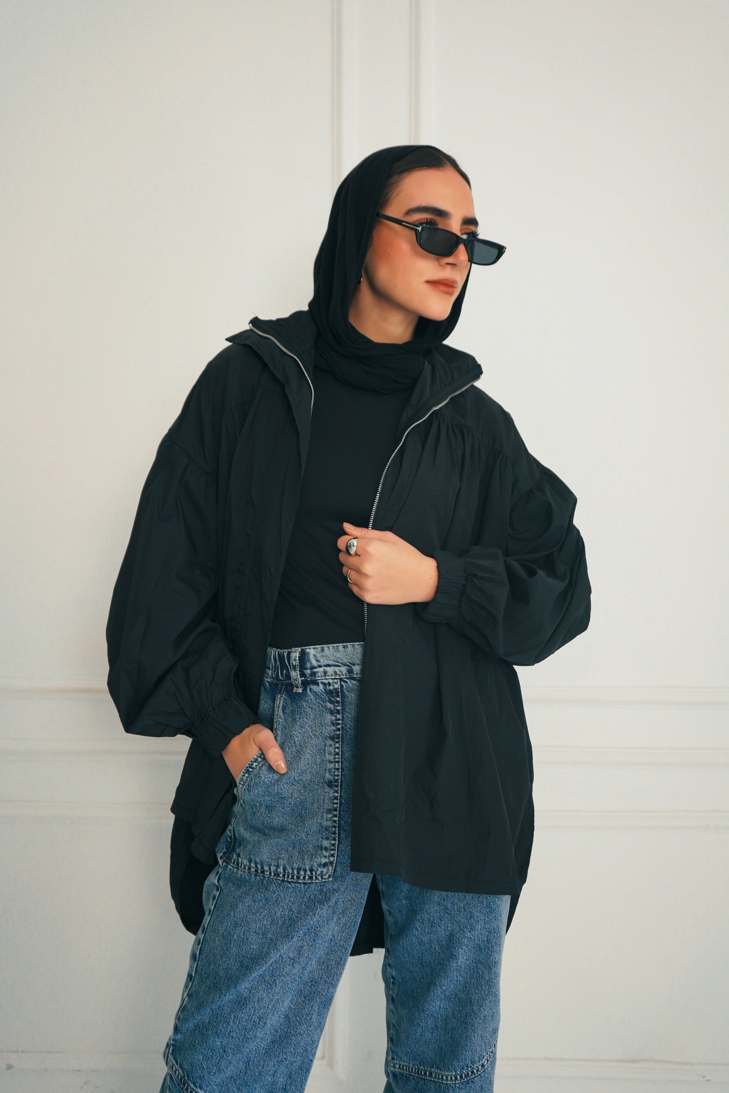 Crinkle Jacket - Black