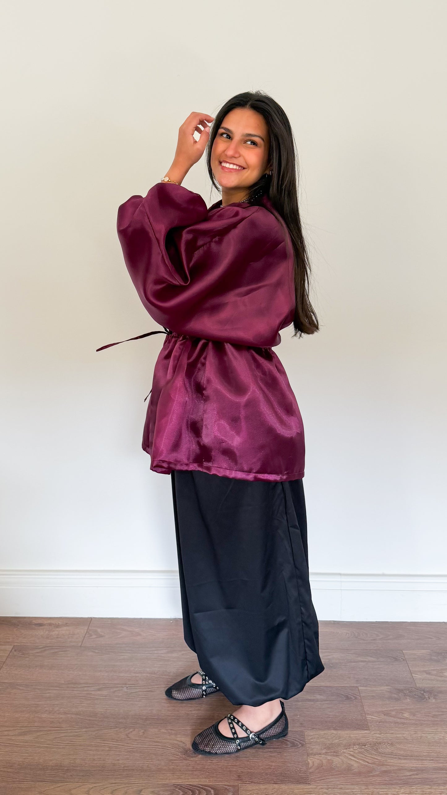 Organza Cardigan | Berry