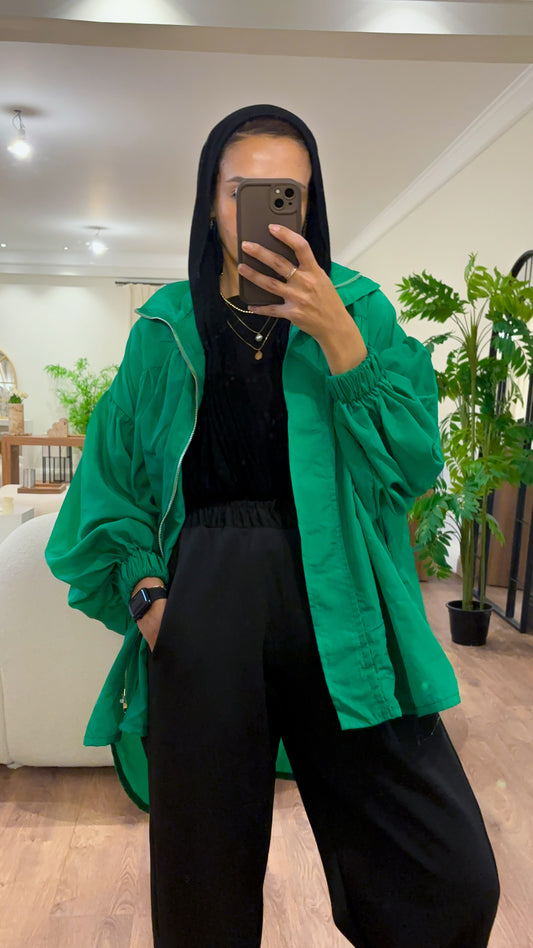 Crinkle Jacket - green