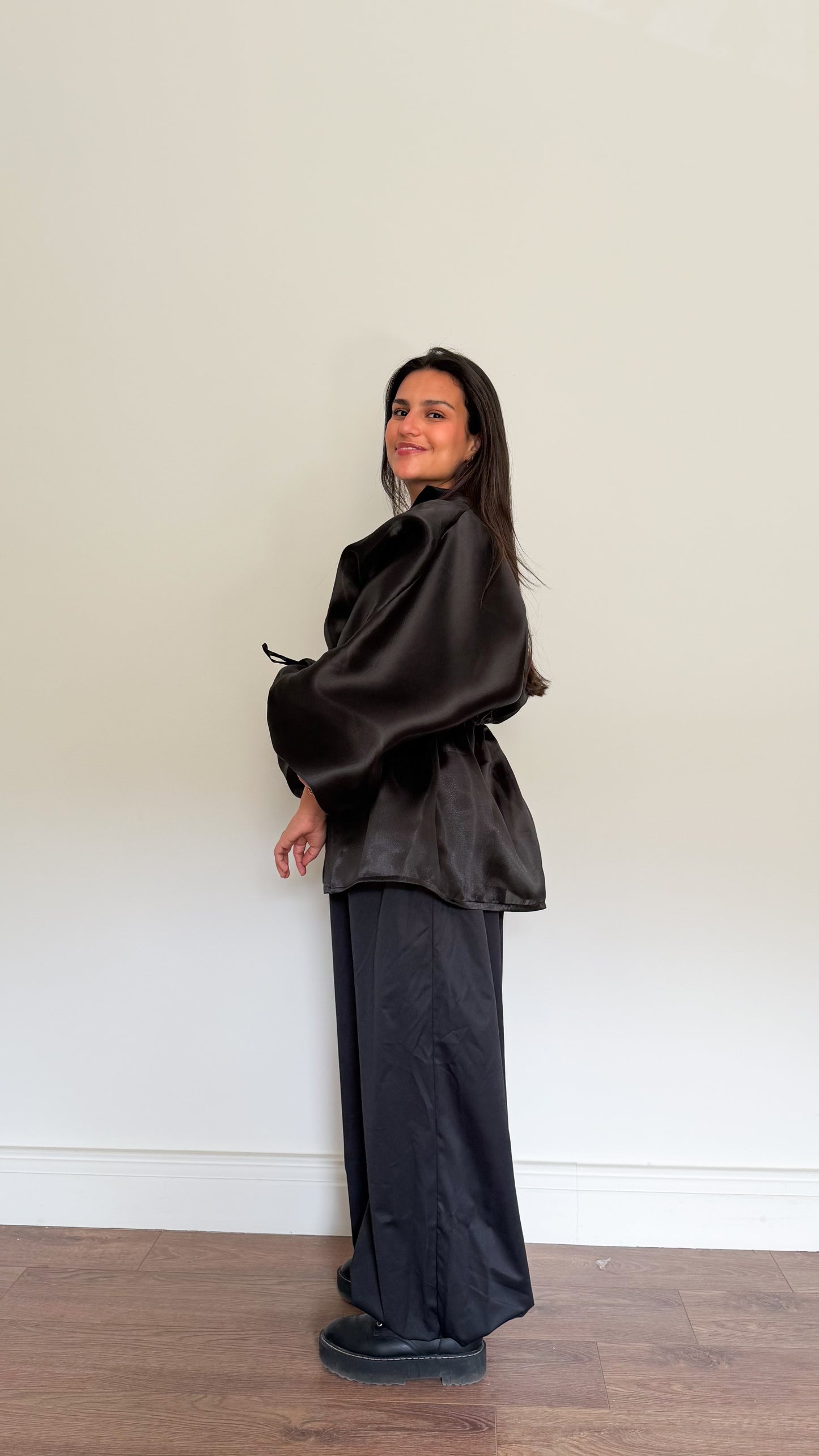 Organza Cardigan | Black