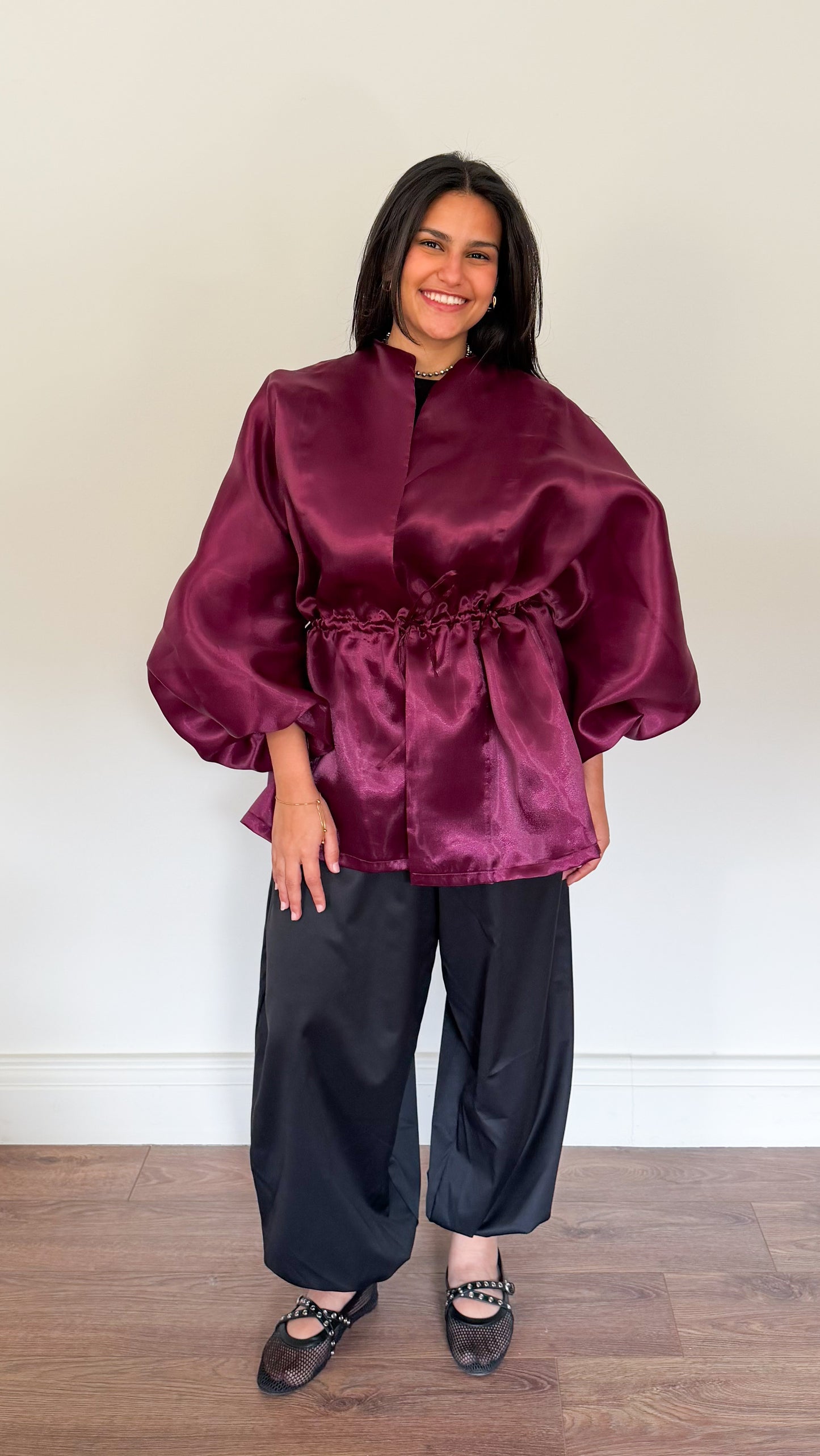 Organza Cardigan | Berry