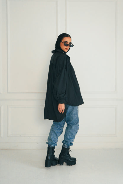 Crinkle Jacket - Black